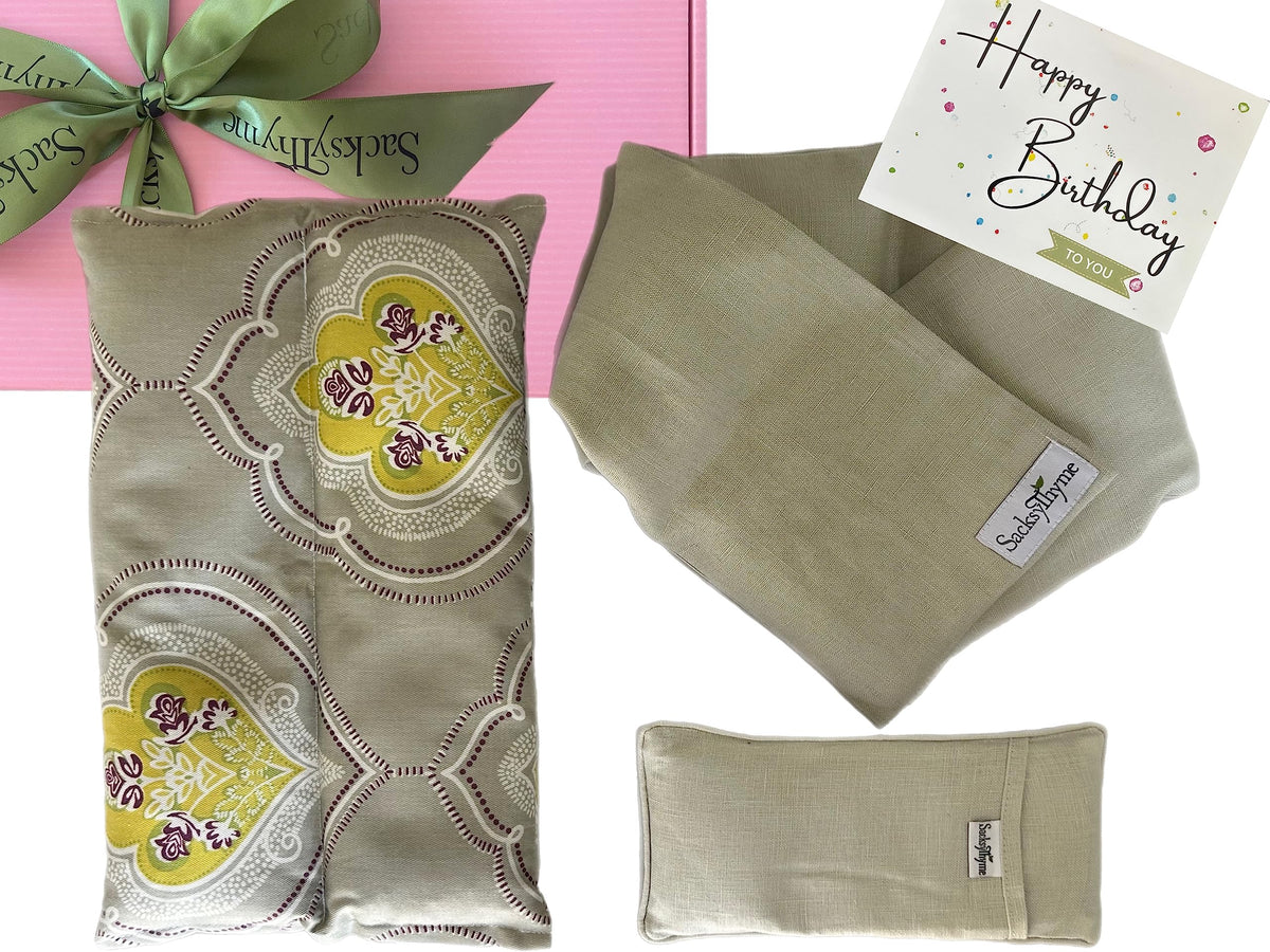 3 Piece Lavender Heating Pad, Linen Neck Wrap & Eye Pillow V8168