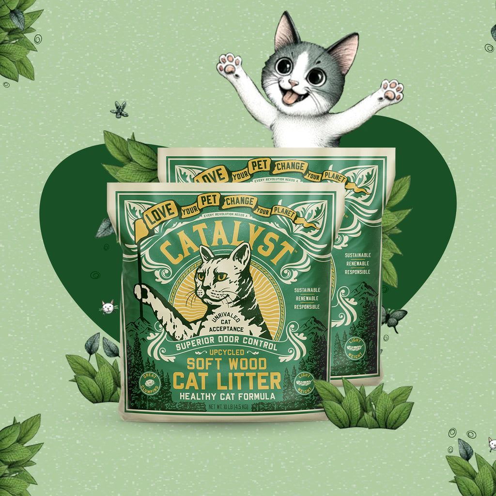 Natural Soft Wood Cat Litter Set of 2 M1907