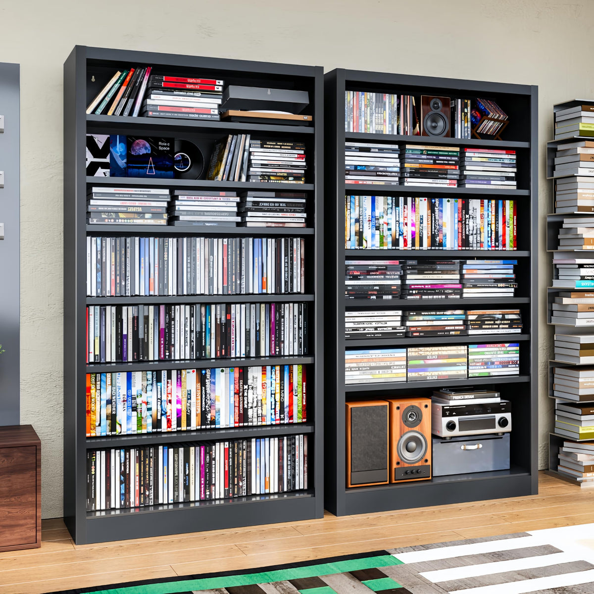 7 Tier Metal Media Storage Cabinet with Adjustable Shelves X65867